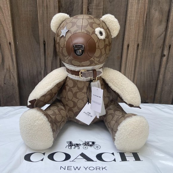 coach Bear In Signature Canvas 75528